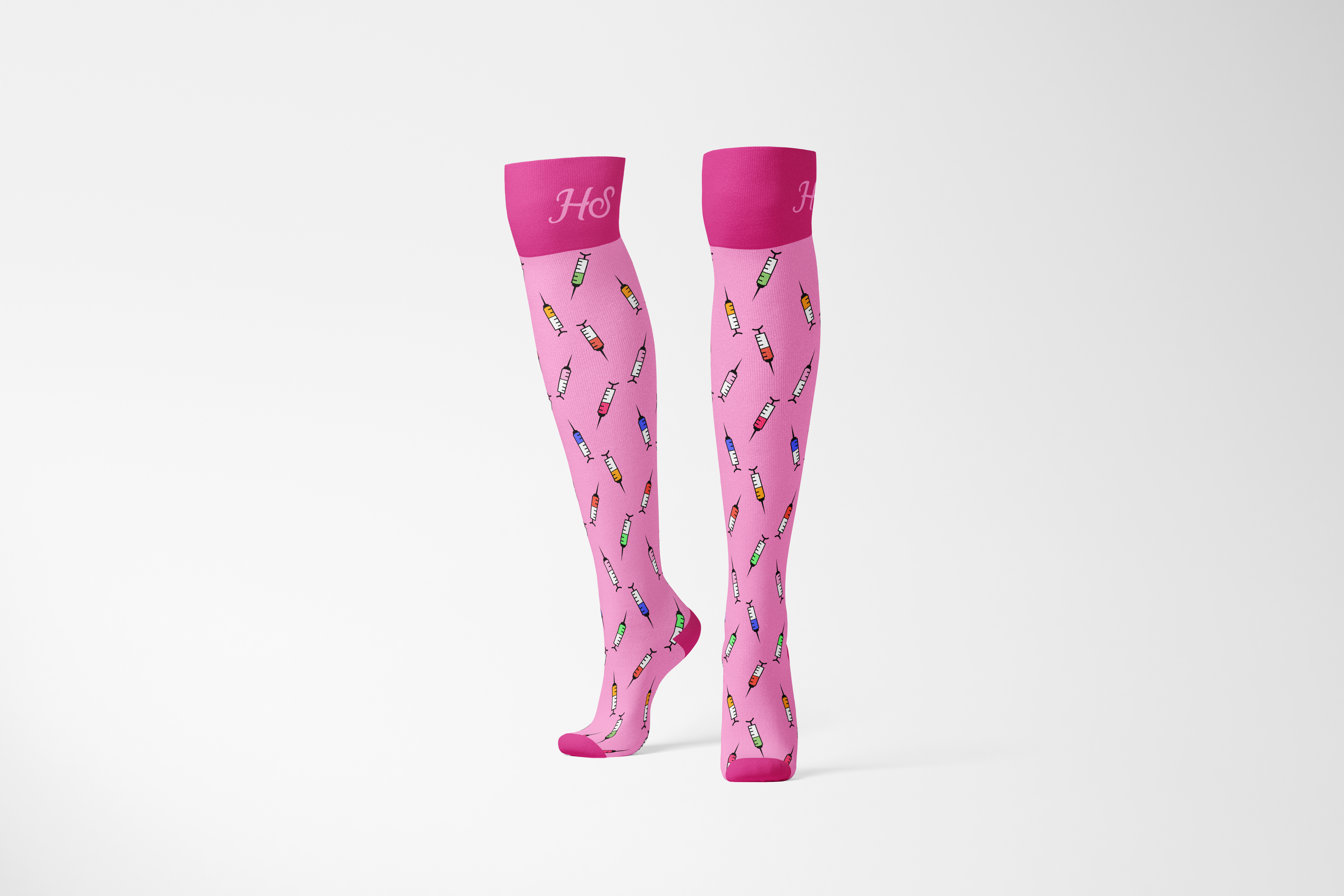 Compression Socks Syringe – Pink Edition