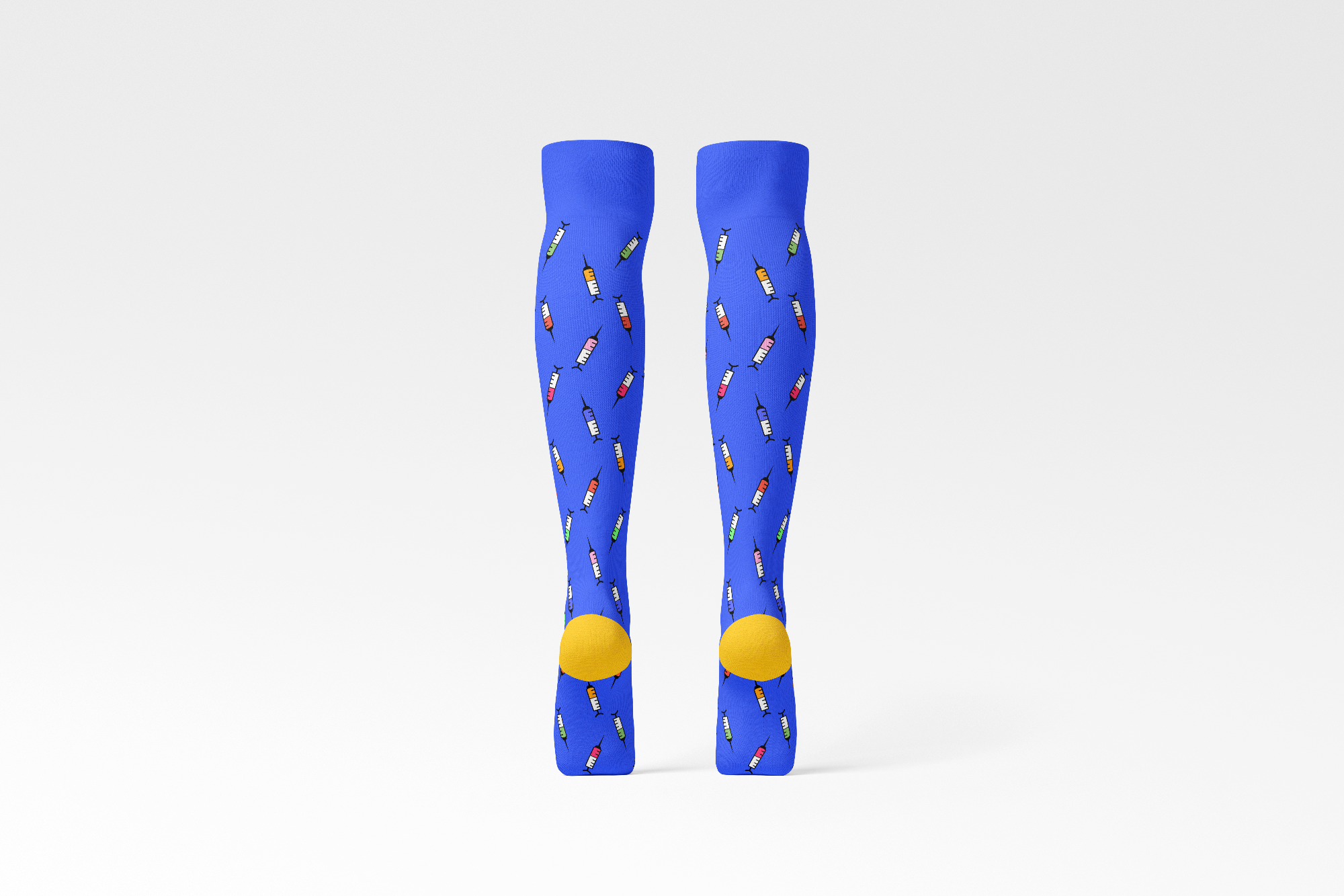 Compression Syringe Socks - Blue Edition
