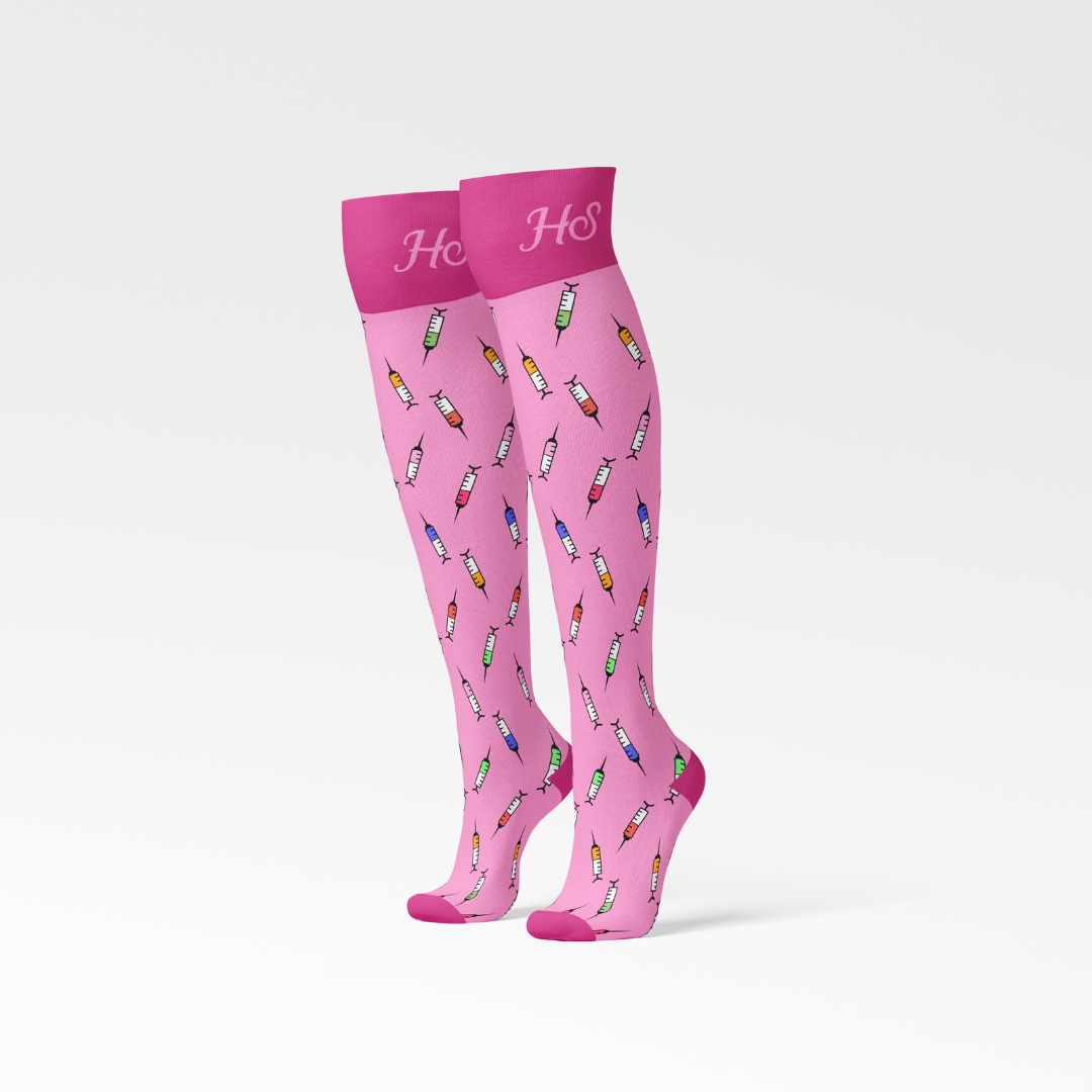Compression Socks Syringe – Pink Edition
