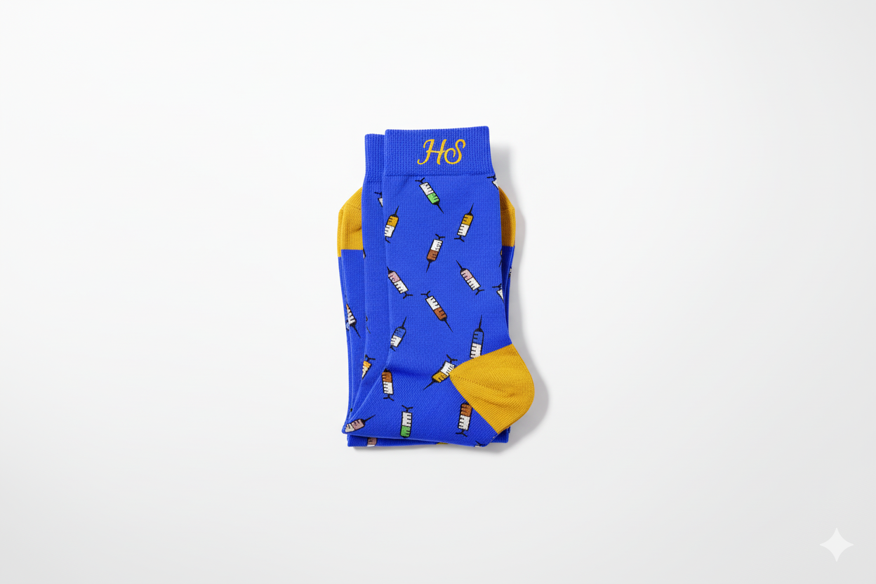 Syringe Socks – Blue Edition