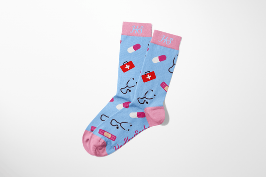 Krankenschwestersocken in Rosa – Bequeme Socken für medizinisches Fachpersonal