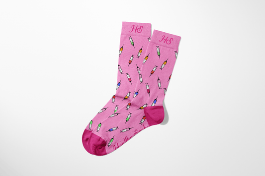 Rosa Spritzensocke – Medizinische Präzision für medizinisches Fachpersonal | Healthy Socks