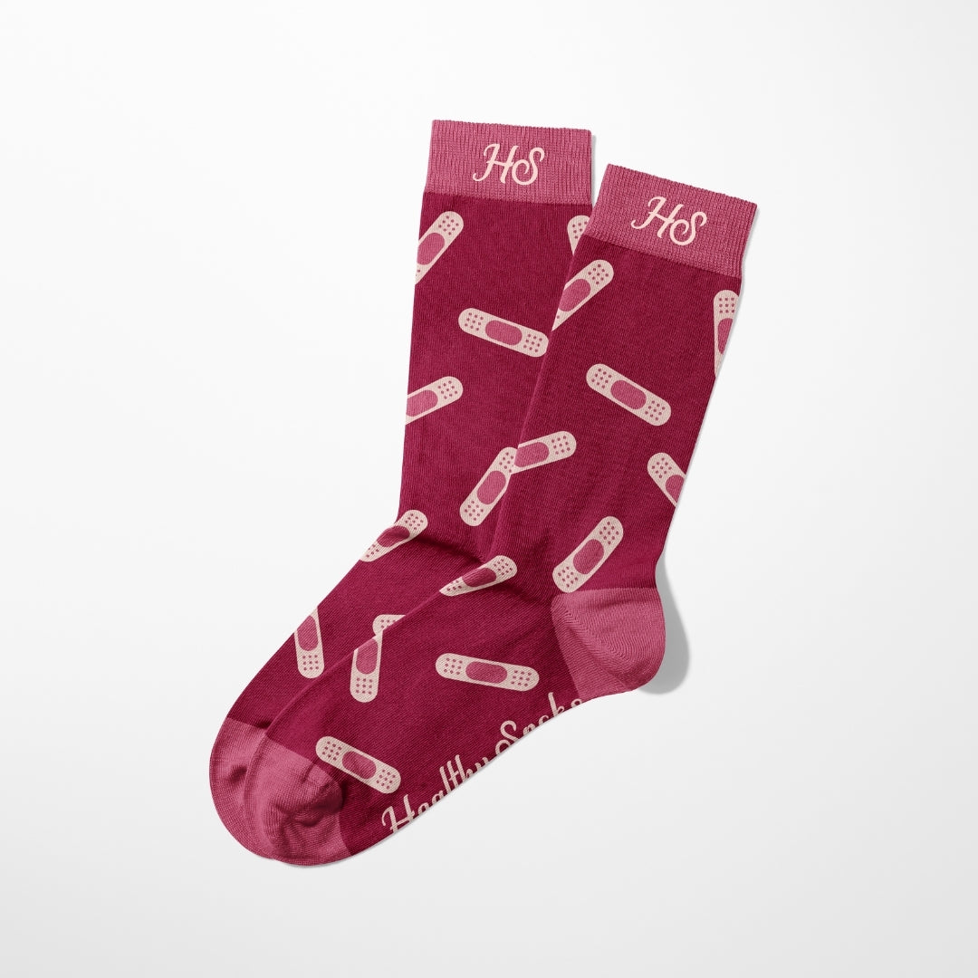 Pflaster-Socken – Rosa Edition