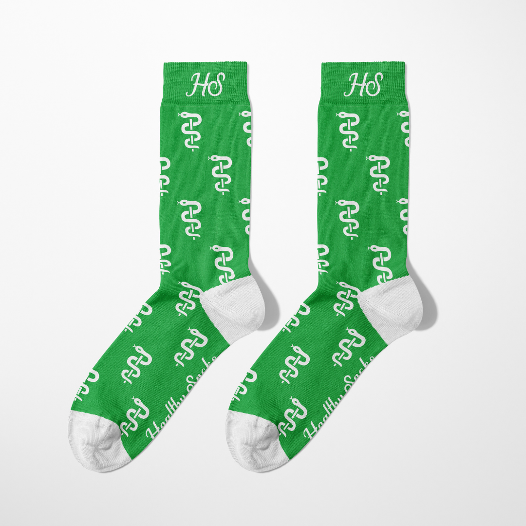 Äskulapstab-Socken – Grüne Edition