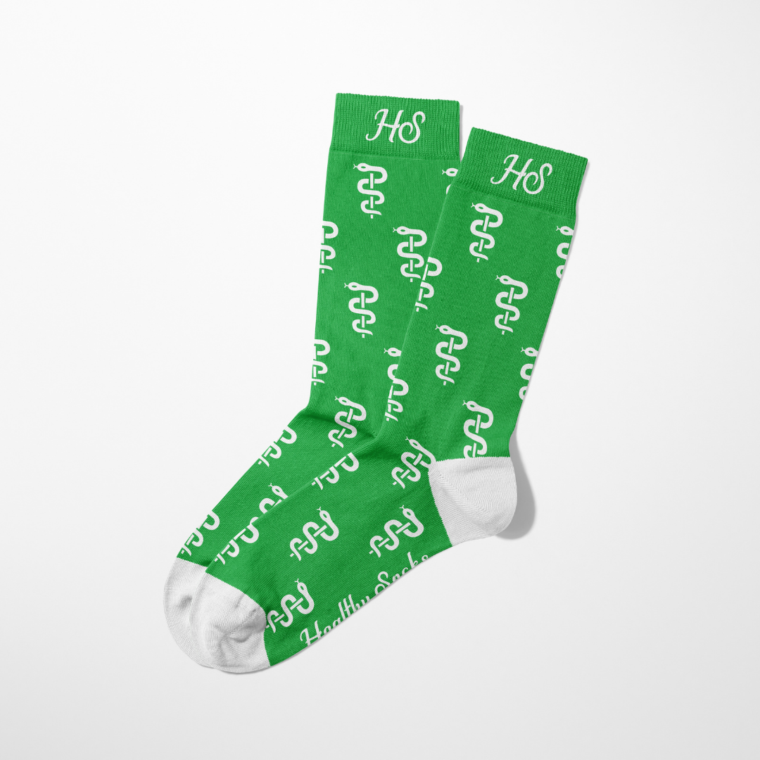 Äskulapstab-Socken – Grüne Edition